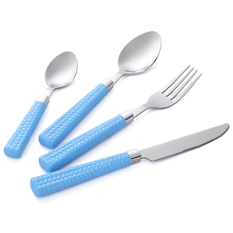 Stainless steel Wedding cutlery set with plastic handle