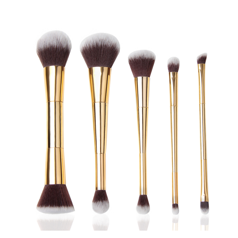 Custom Handle Premium Synthetic Dual End Set Makeup Brush Set