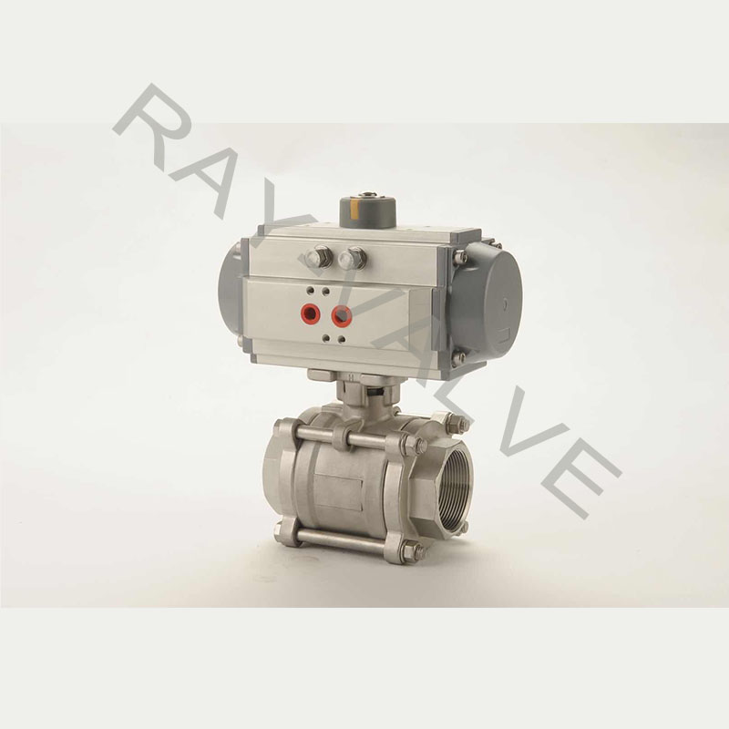 Pneumatic thread ball valve