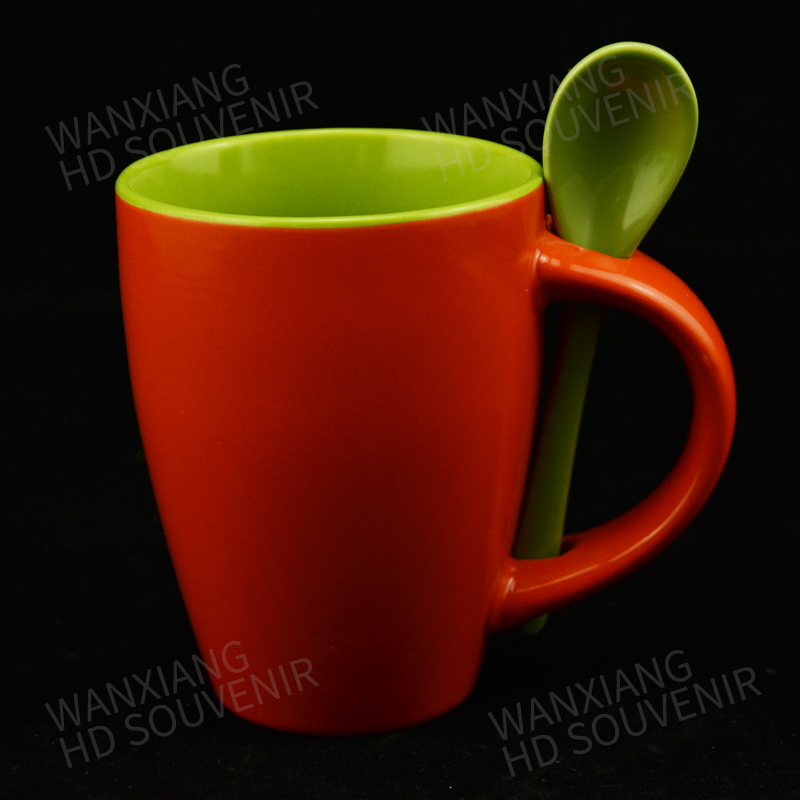 Color Mug With Spoon