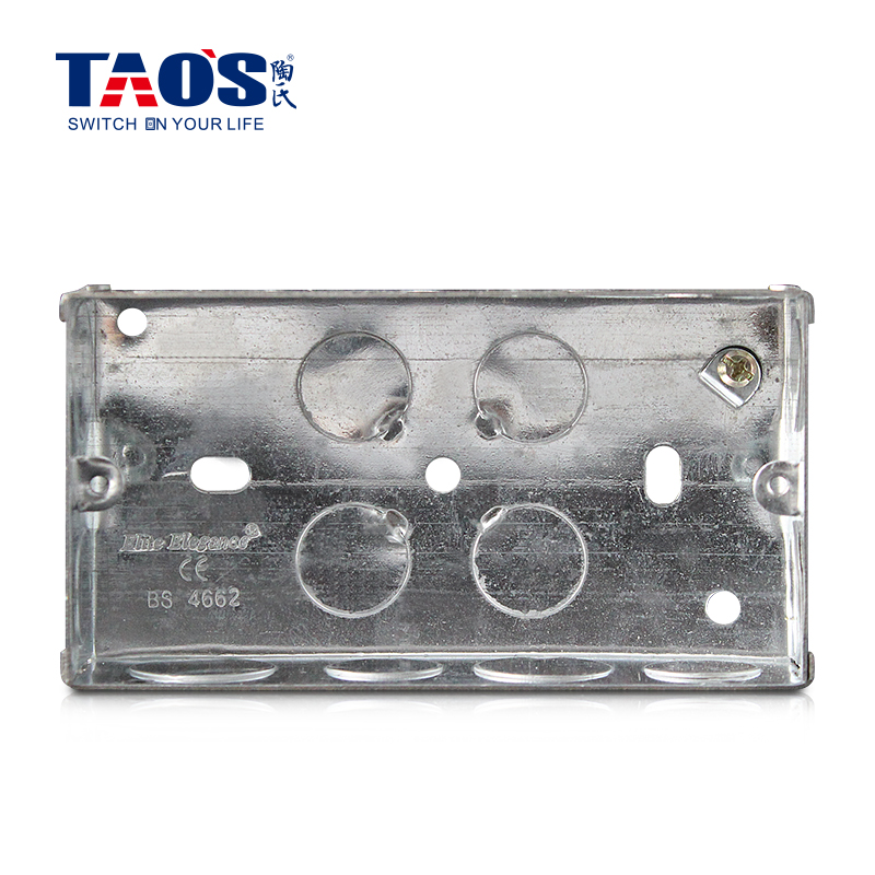 35mm 2 gang metal box (3×6)