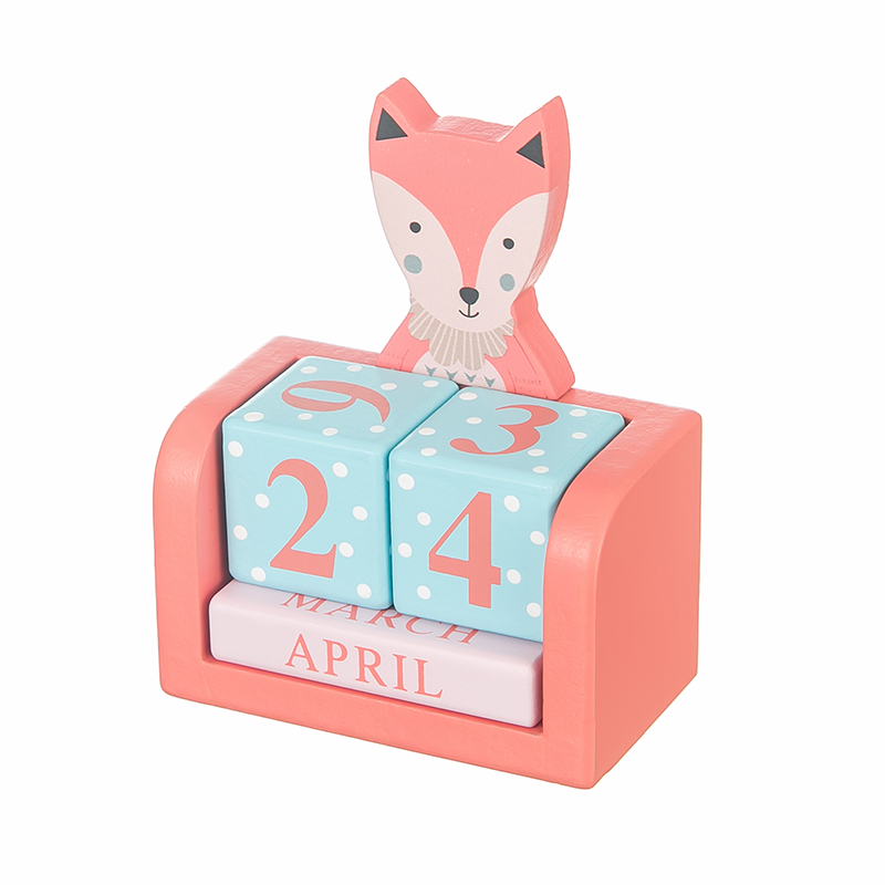 wooden toys, baby gifts, baby toys Fox calendar