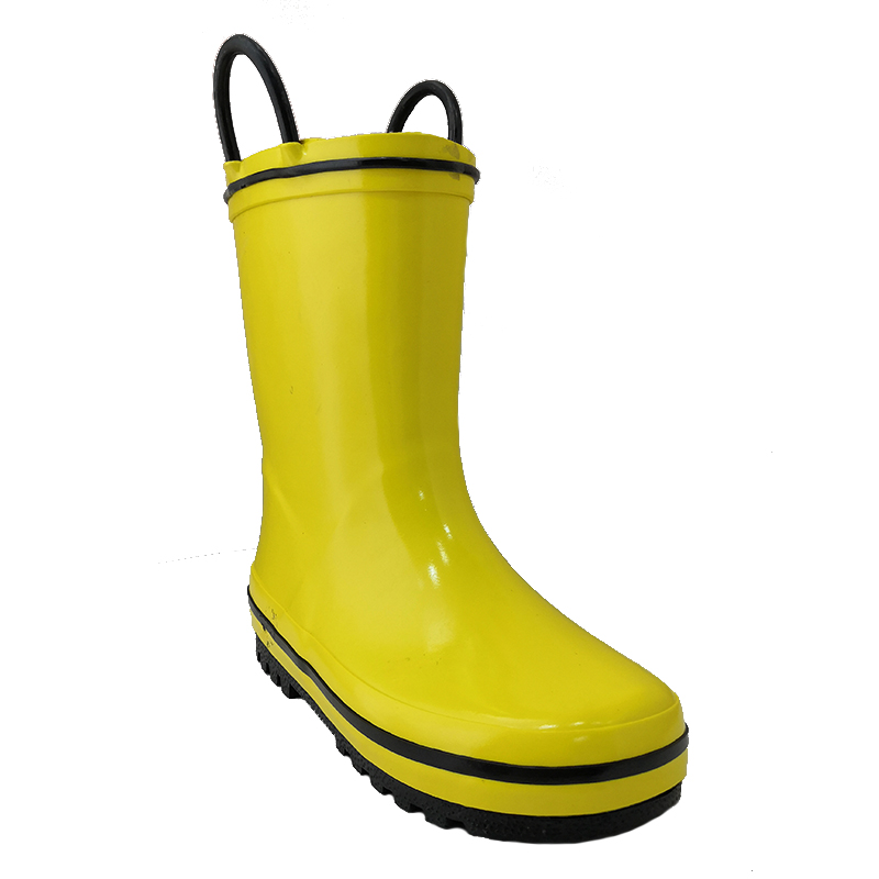 rubber rain boots with handle