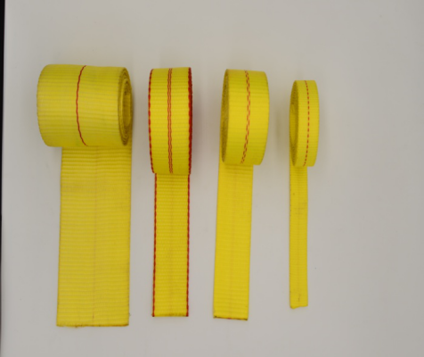 Webbing material of ratchet lashing