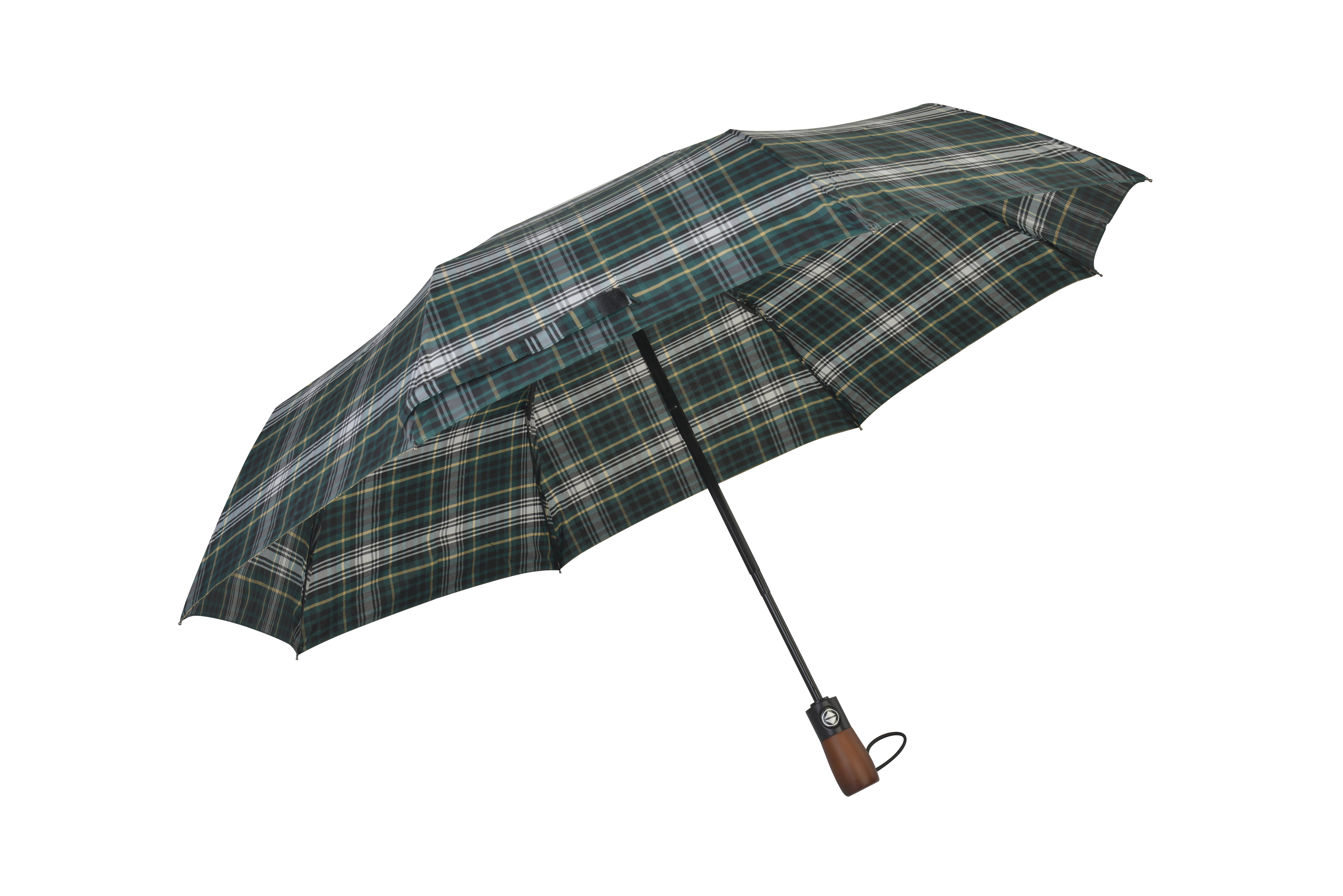 Full-automatic fadeproof wooden handle umbrella