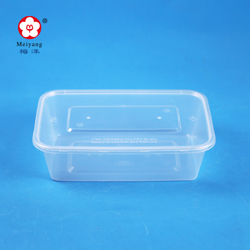 Medium rectangular plastic PP lunch box