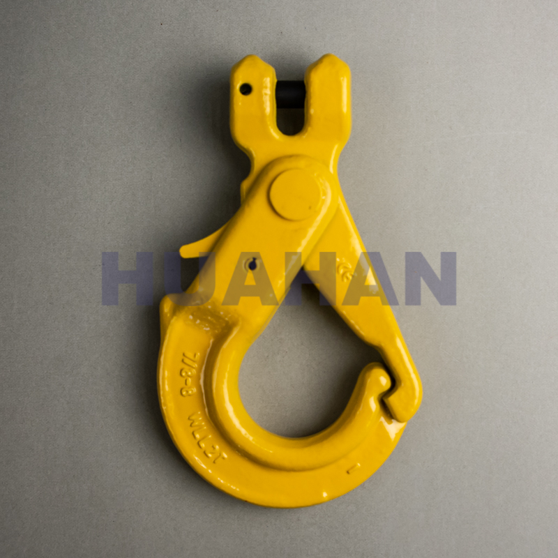 G80 Clevis Self-Locking Safety Hook With Grip