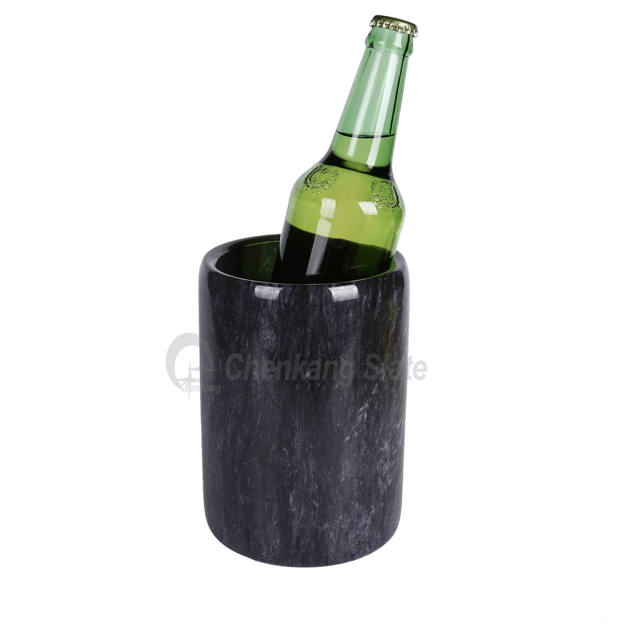 Black marble ice bucket