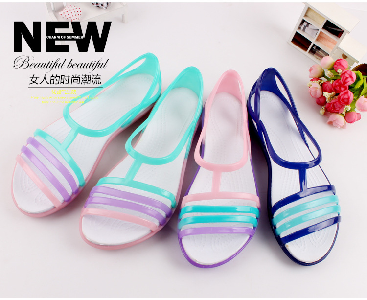 Colourful soft lady sandal shoes for beach