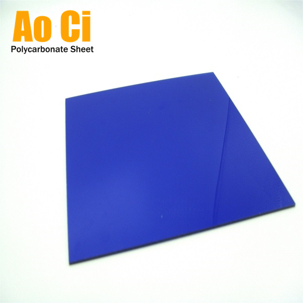 Dark Blue solid polycarbonate sheet with UV layer