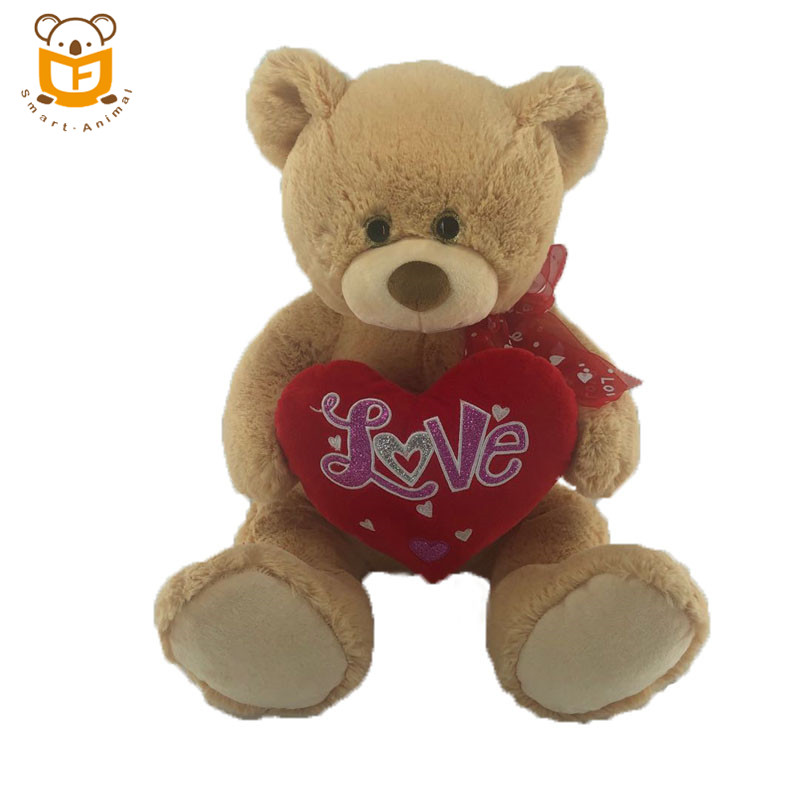 14 inch Teddy Bear Stuffed Plush Toy Holding Love Heart Soft Gift for Valentine Day