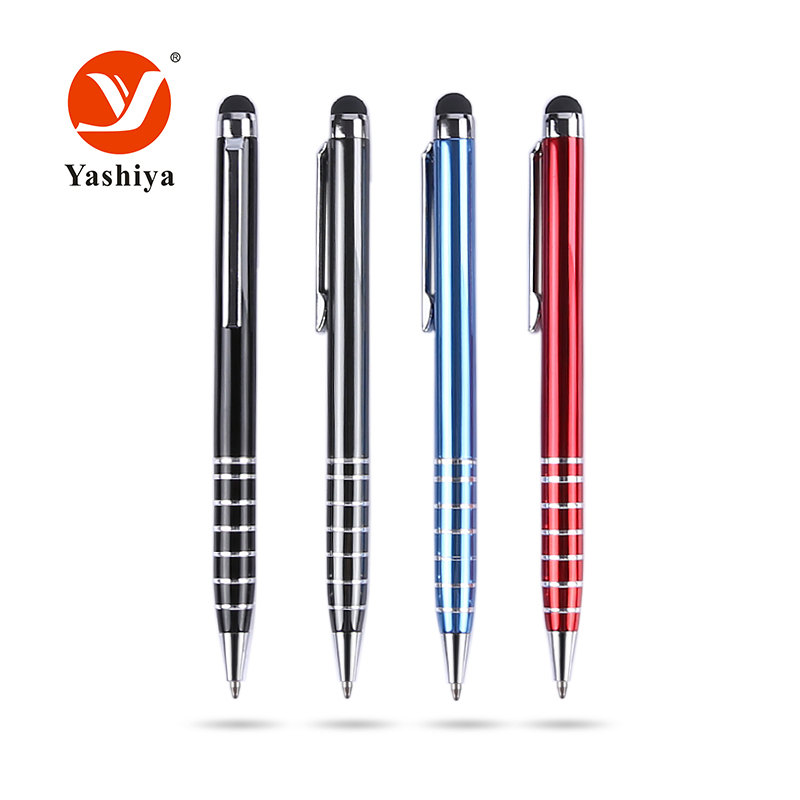 SYT010 aluminum Minimal twist action ball pen with stylus