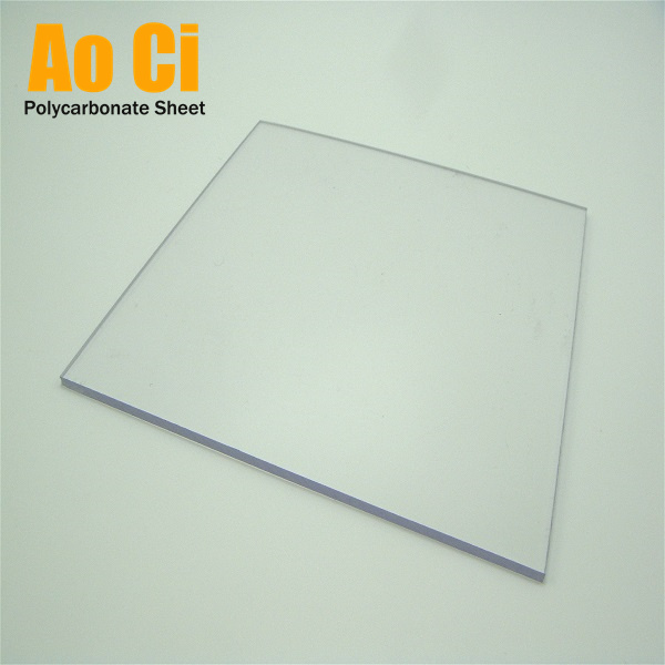 thick clear transparent solid flat polycarbonate sheet with UV layer