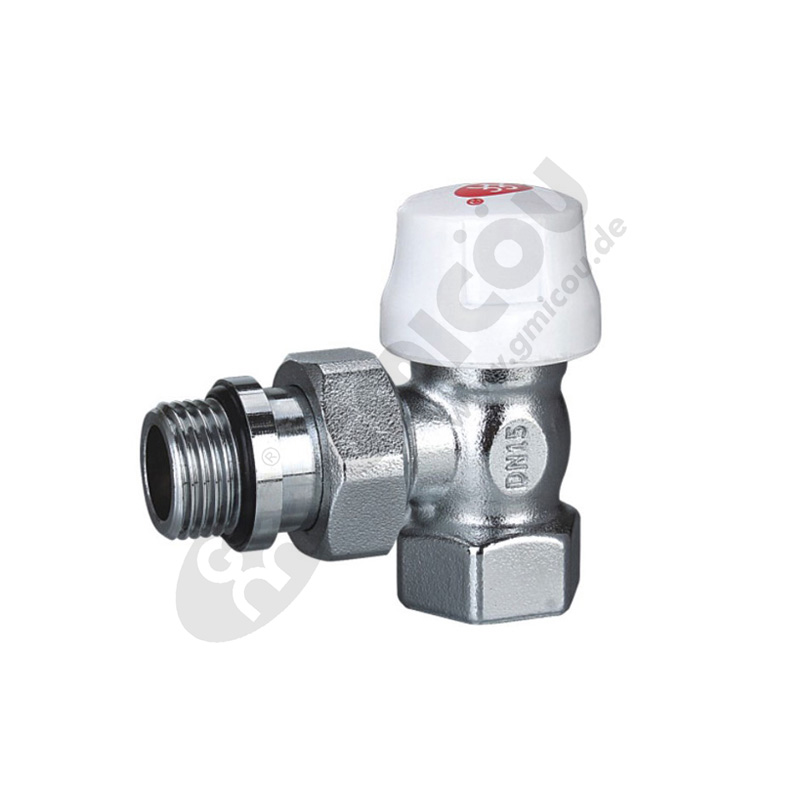 Angle automatic thermostatic valve with female thread