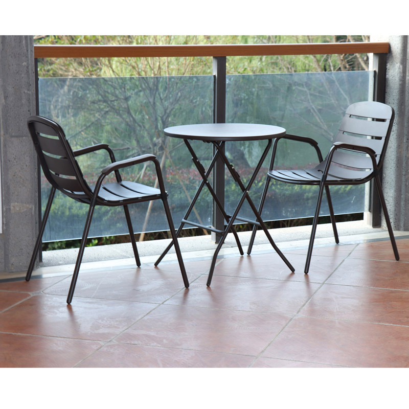 1 Outdoor leisure furniture 2-seat Garden bistro and balcony Table & Armchair Set, popular colour white,charcoal and brown