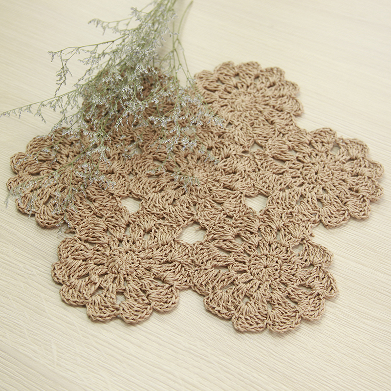Crochet Paper Straw Placemat