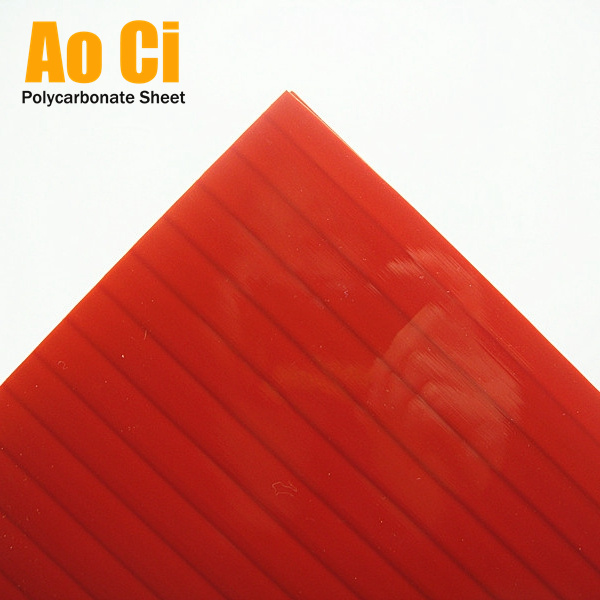 Aoci light proof red polycarbonate roof sheet