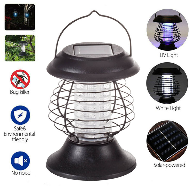 Solar Powered LED Lamp Insect/Mosquito Killer Lantern