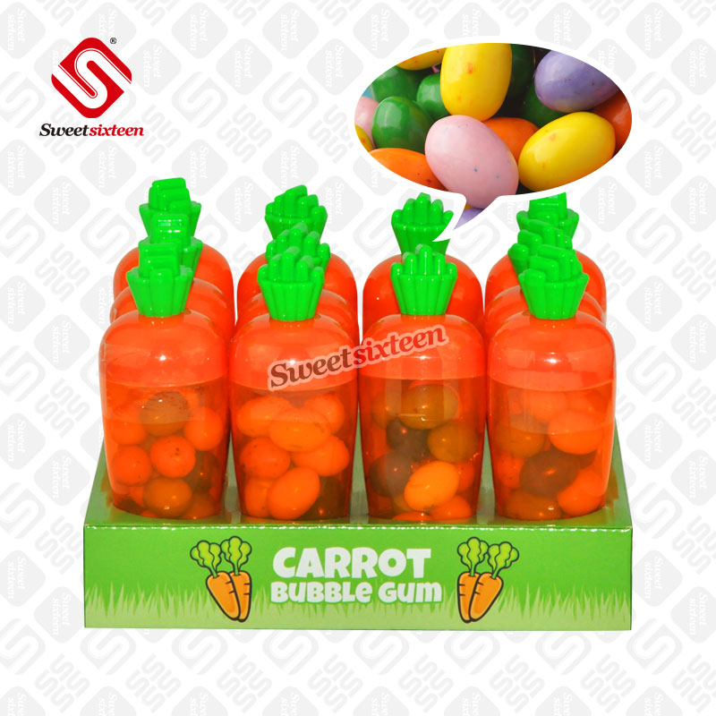 Easter Bubble Gum Eggs in Carrot Bottle