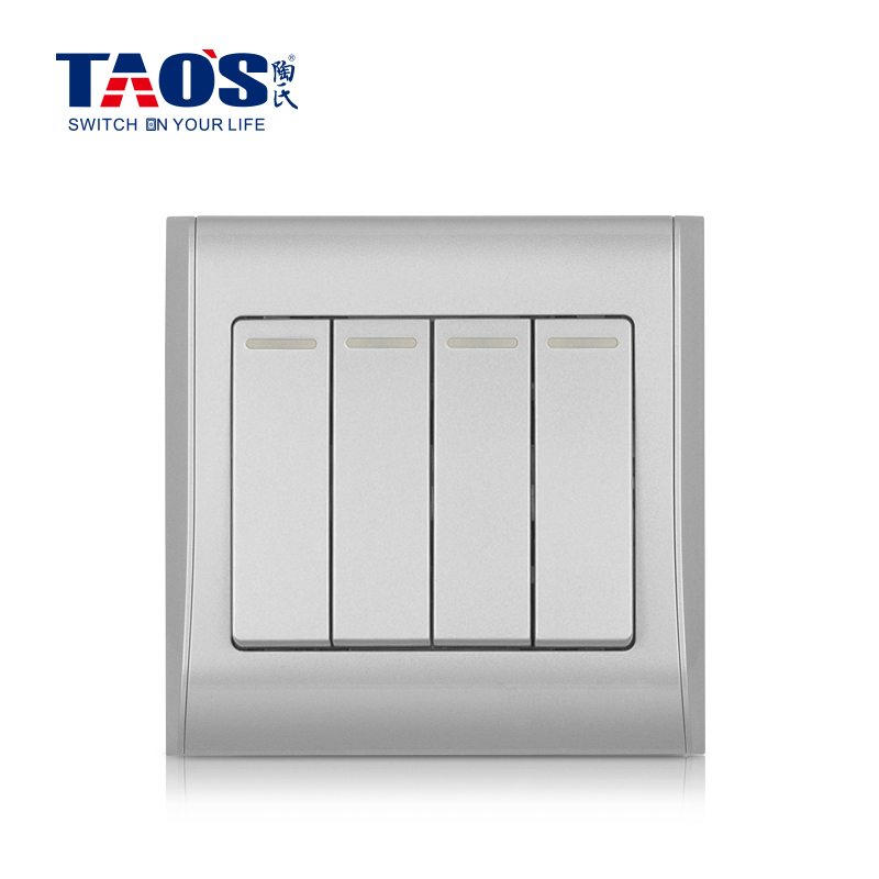10A 4 gang 1 way / 2 way switch (wide dolly) + fluorescent strip