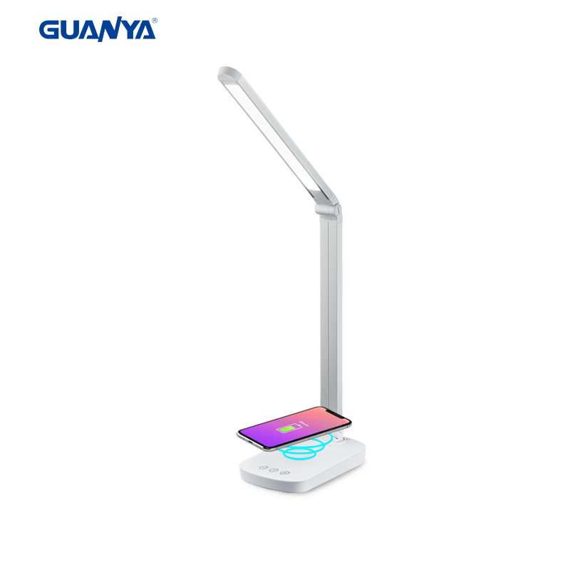 Wireless charging desk lamp for mobile phone eye care led desk lamp for study business