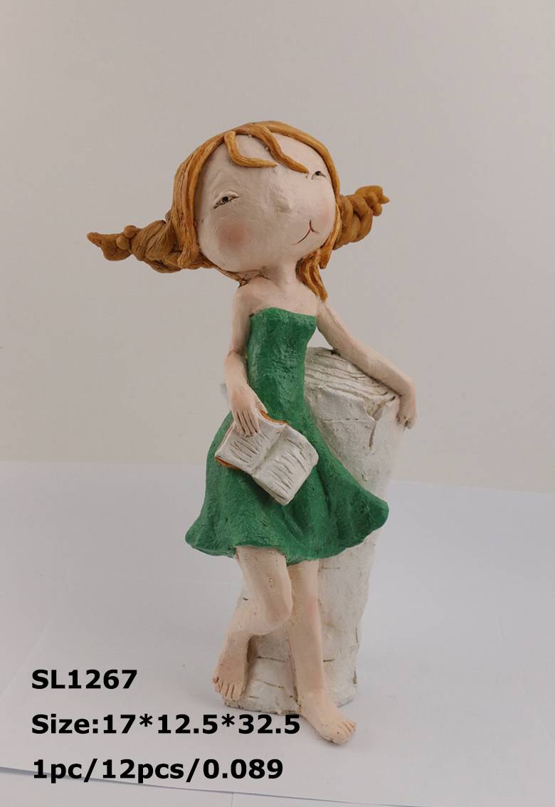 Resin decorations - garden series-Girl