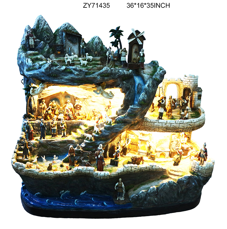 Village Scene Nativity Set