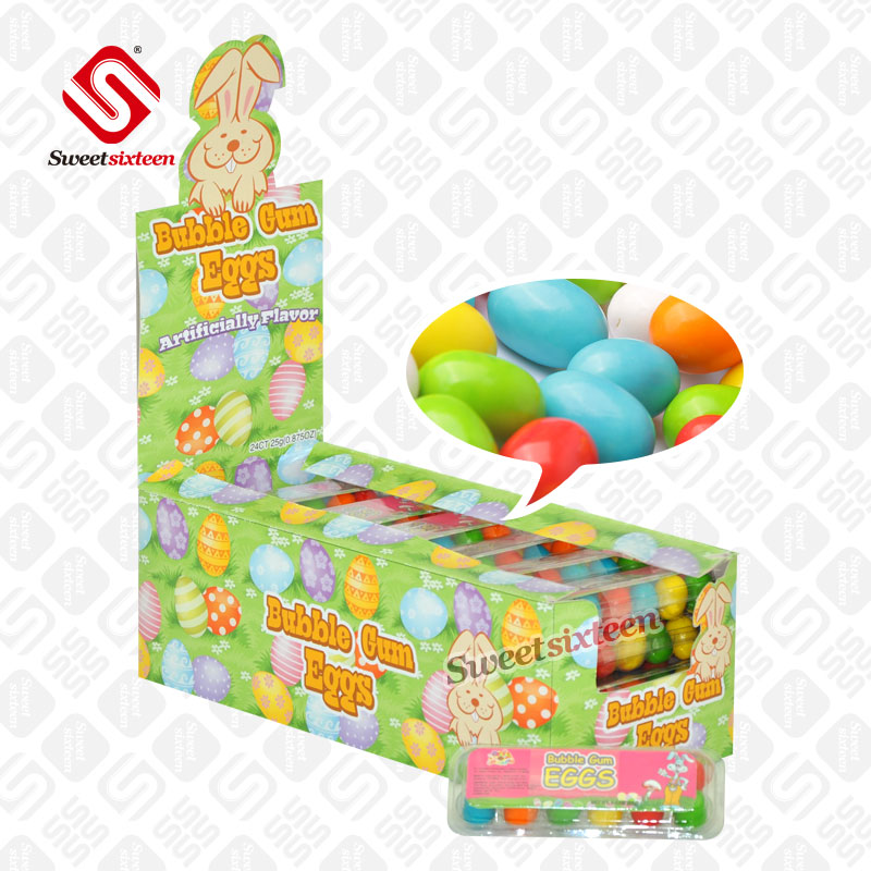 Easter Bubble Gum Eggs in Tray Packing