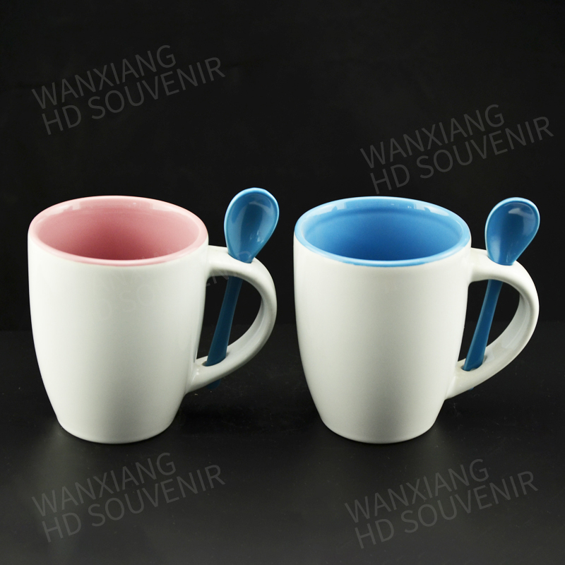 Color Mug With Spoon