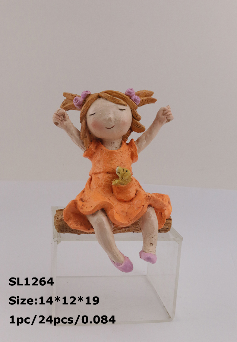 Resin decorations - garden series-Girl