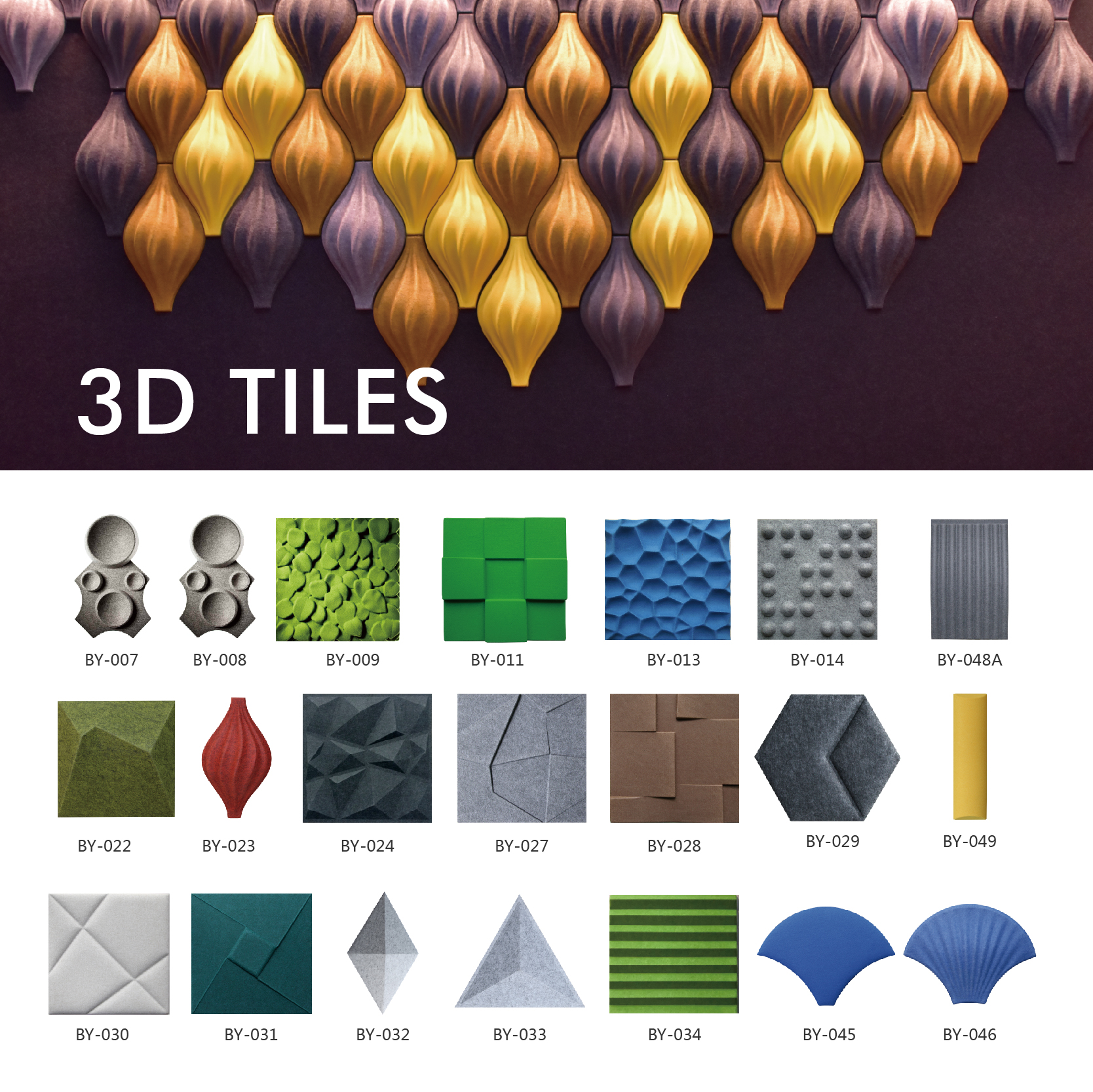 Pet Acoustic Panel-3d Tiles