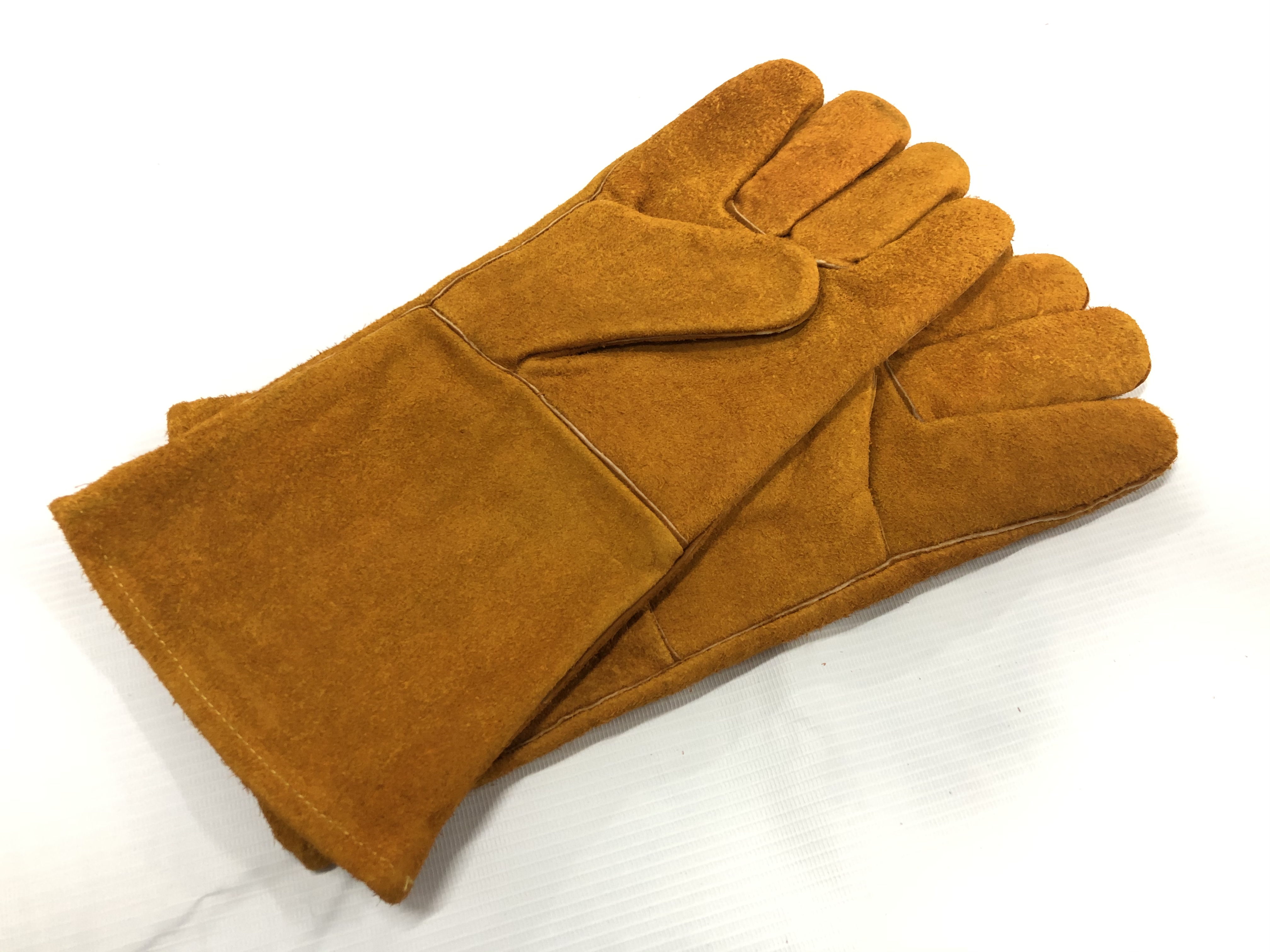 Cow split leather welding glove