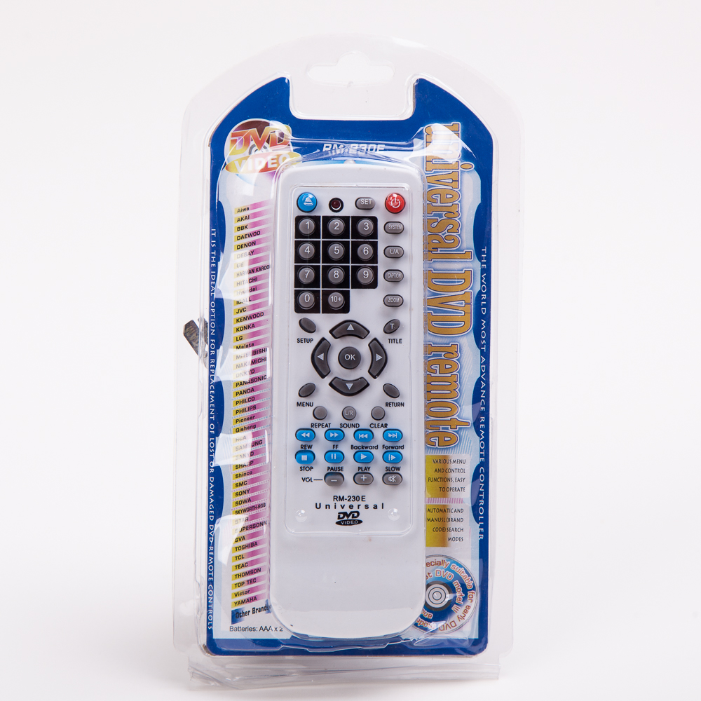 DVD universal remote control