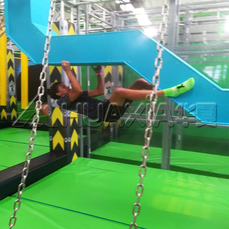 Big commercial kids adults ninja course funny trampoline park