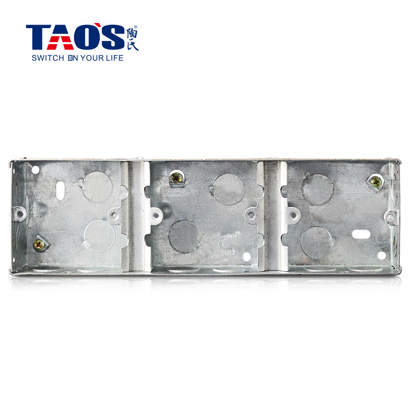 35mm 3 gang metal box (3×3 + 3×3 + 3×3)