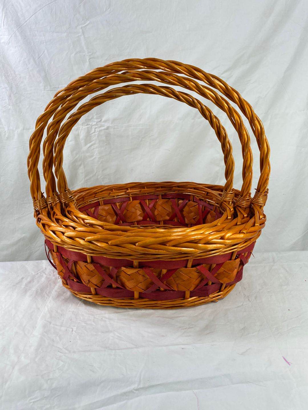 Custom-made wholesale wicker gift packaging handmade storage Wicker Christmas basket