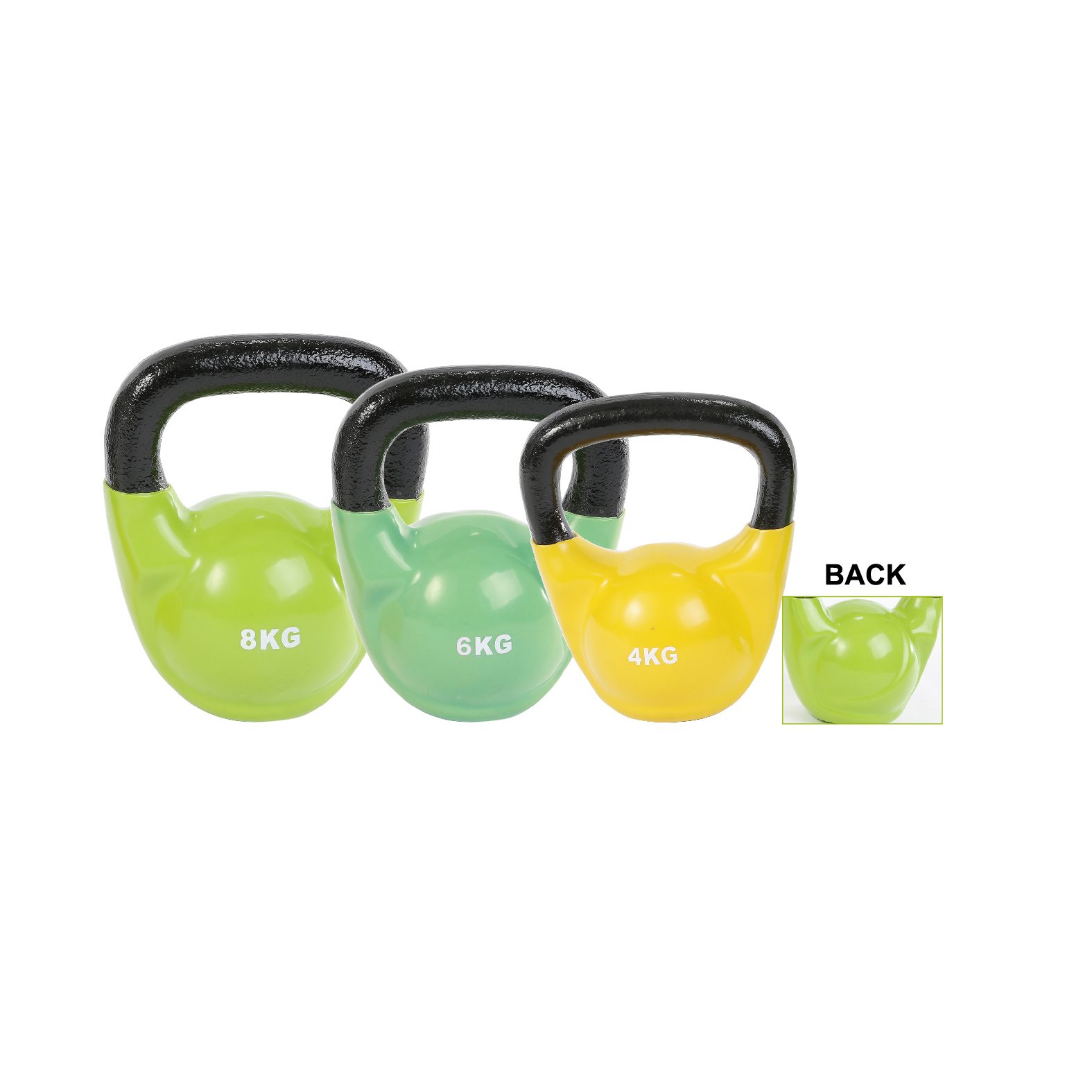 vinyl dipping kettlebells