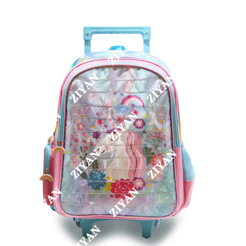 16inch Printing Unicorn School Backpack Bag With Plastic piece