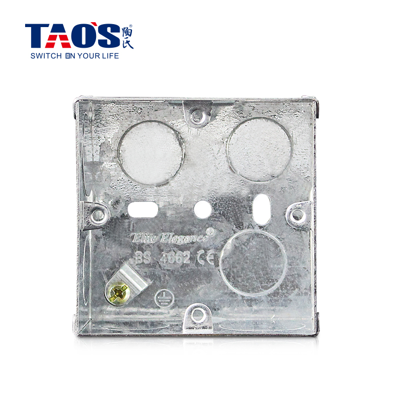 35mm 1 gang metal box (3×3)