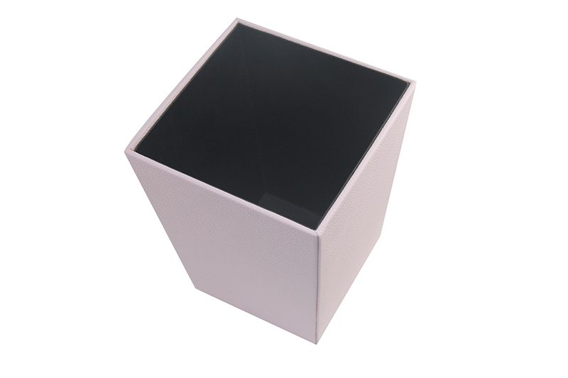 2020 PU Handmade Leather Trash can Dustbin