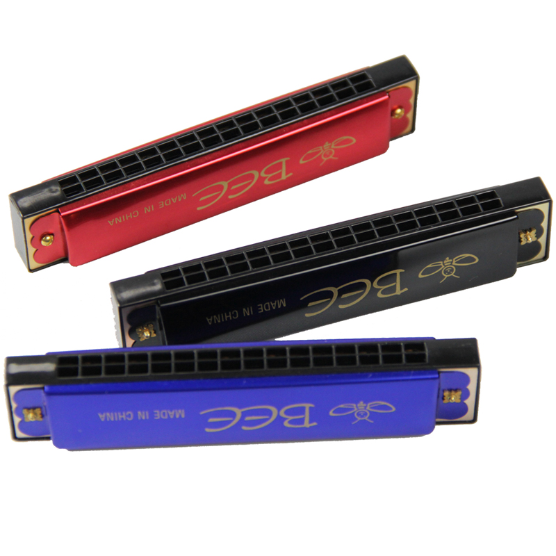 16 hole metal cover toy harmonica