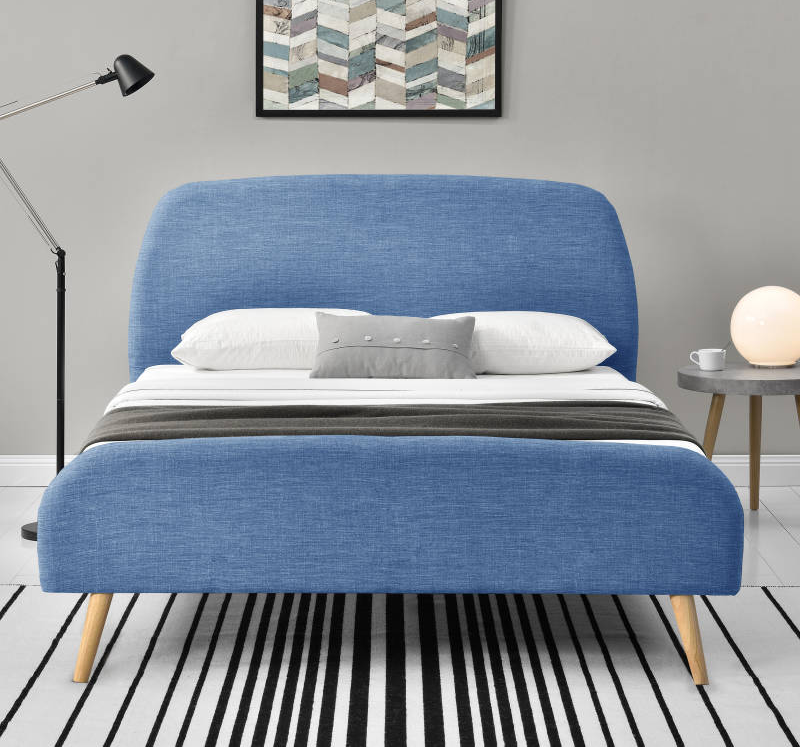 Europe Modern style Bedroom Furniture Fabric Bed 1203
