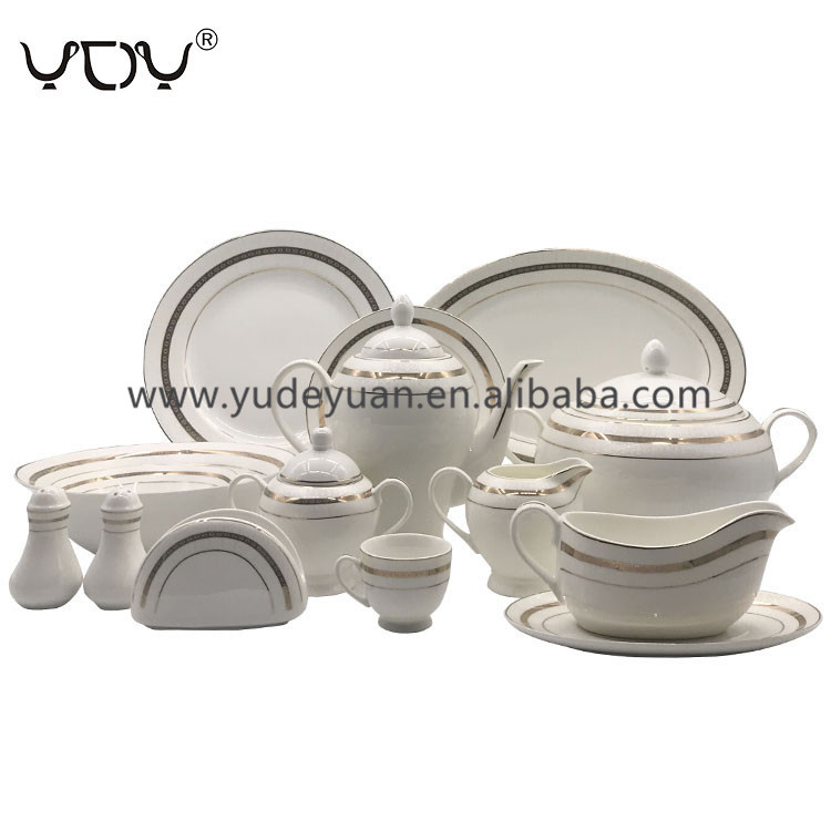YDY Wholesale 61pcs Stoneware Bone china Ceramic Modern Design Dinnerware Sets