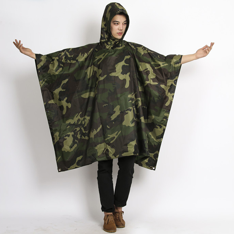 Camouflage Poncho Simple Military Cloak