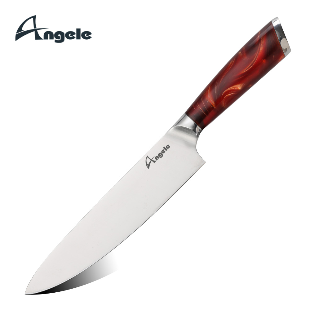 2020 New Design stainless steel chef knife with resin handle kitchen knives