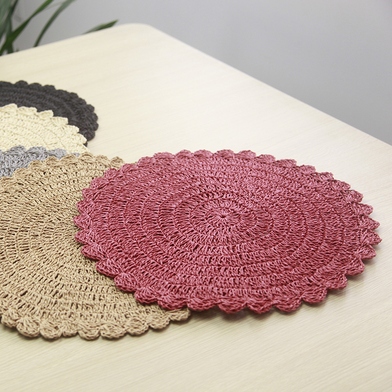 Crochet Paper Straw Placemat