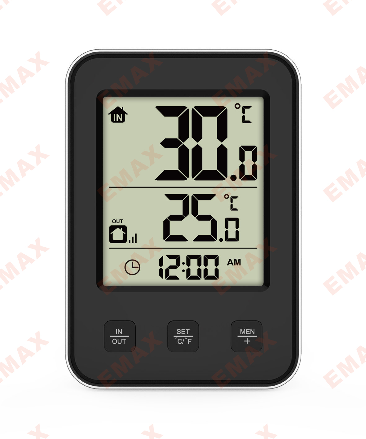 RF 433.92mhz IN/OUT thermometer with Clock