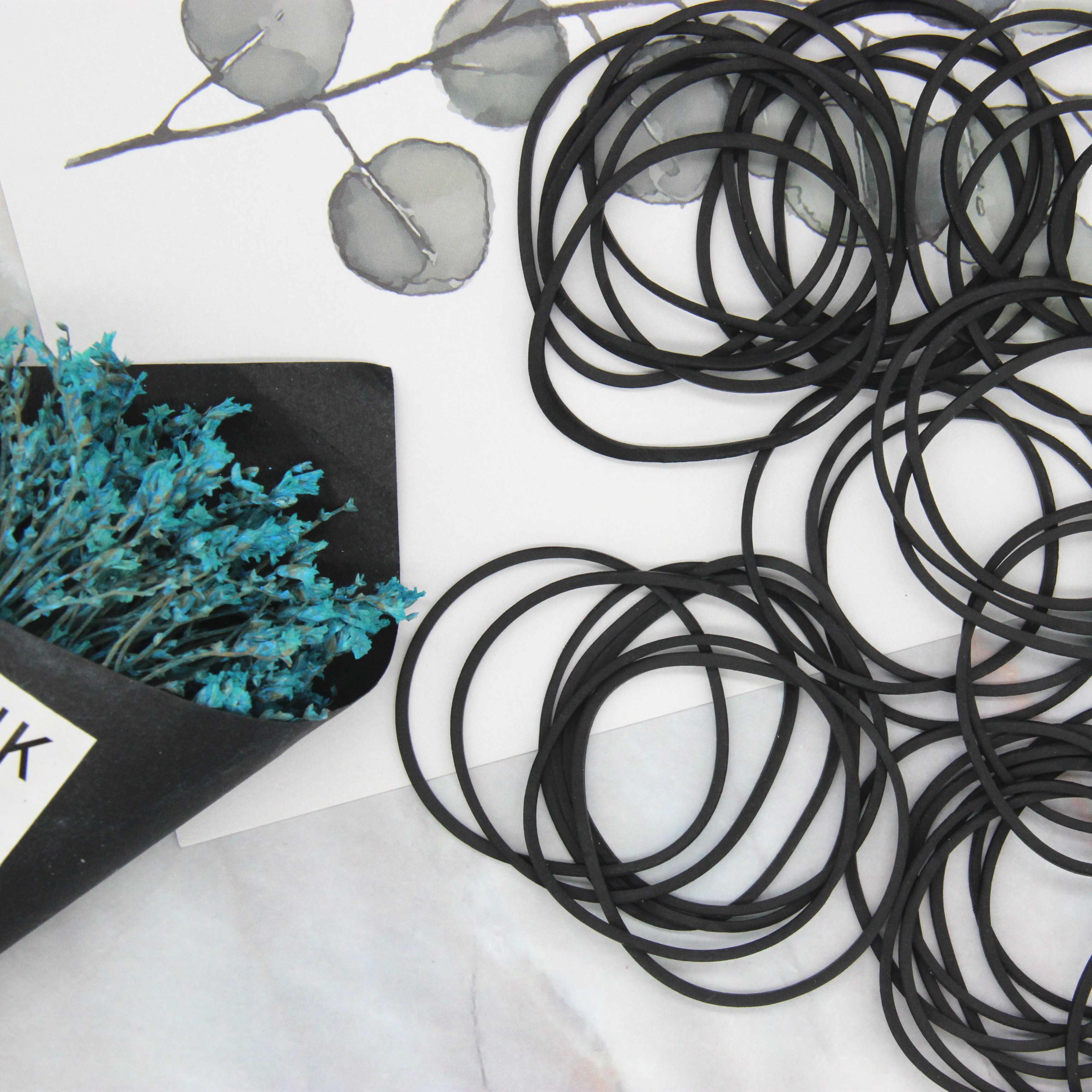#43Black color rubber bands,Black color rubber bands,Elastic