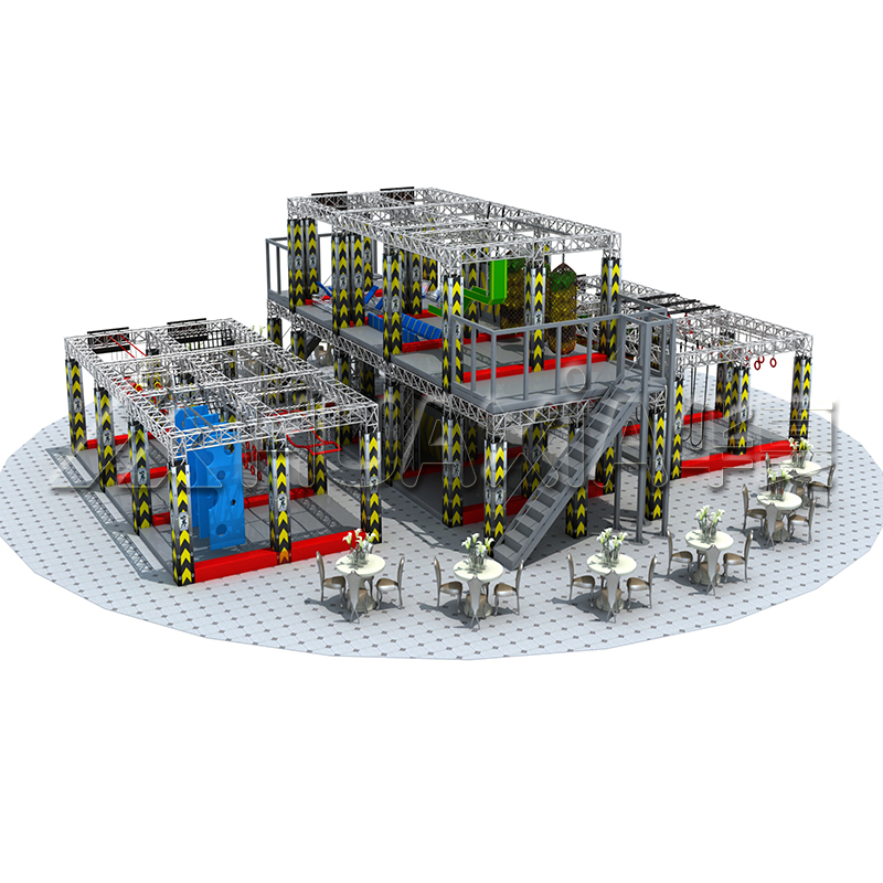 Popular American ninja park indoor obstacle course playground