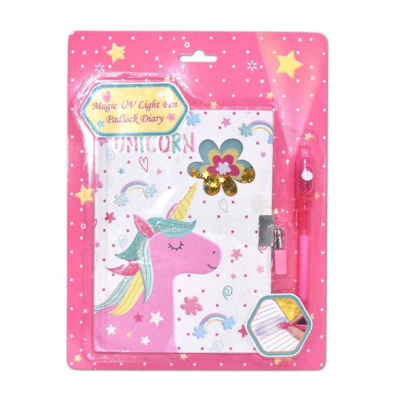 Padlock diary with UV Light Pen